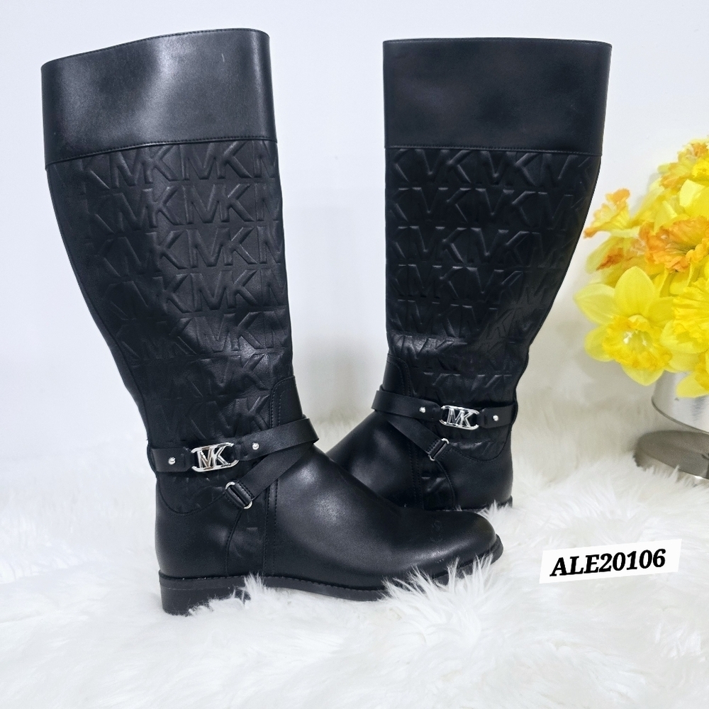 Michael Kors Black Over the Knee Boots with Quilted Design Size 9 1/2M